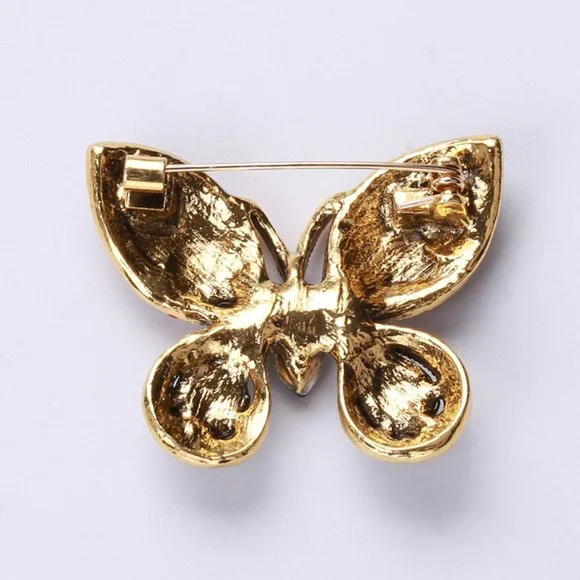 Butterfly Brooch in Green;    Blue and Pink Sold - Picture 3 of 9